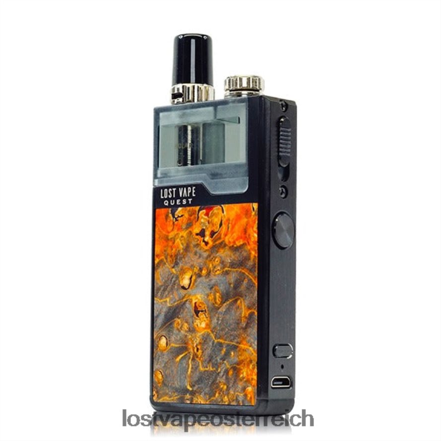 Lost Vape Flavors Österreich - 66TH26475 Lost Vape Quest Orion Q Pod-Gerät, komplettes Kit Schwarz/Ocker Stabholz