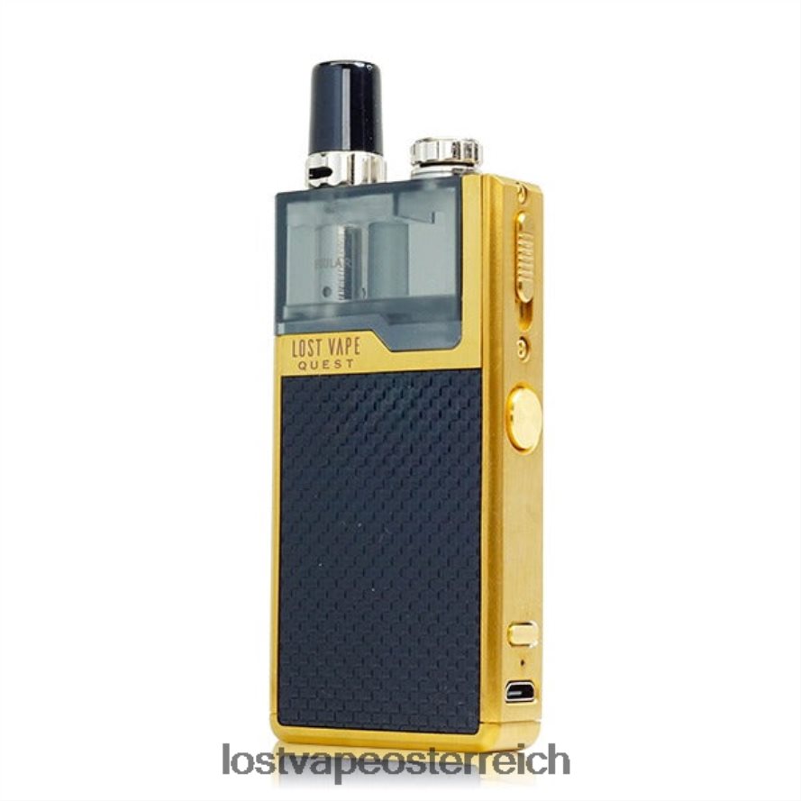 Lost Vape Wholesale - 66TH26466 Lost Vape Quest Orion Q Pod-Gerät, komplettes Kit gold/schwarzes Gewebe