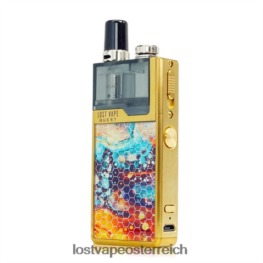 Lost Vape Österreich - 66TH26471 Lost Vape Quest Orion Q Pod-Gerät, komplettes Kit gold/schillernd