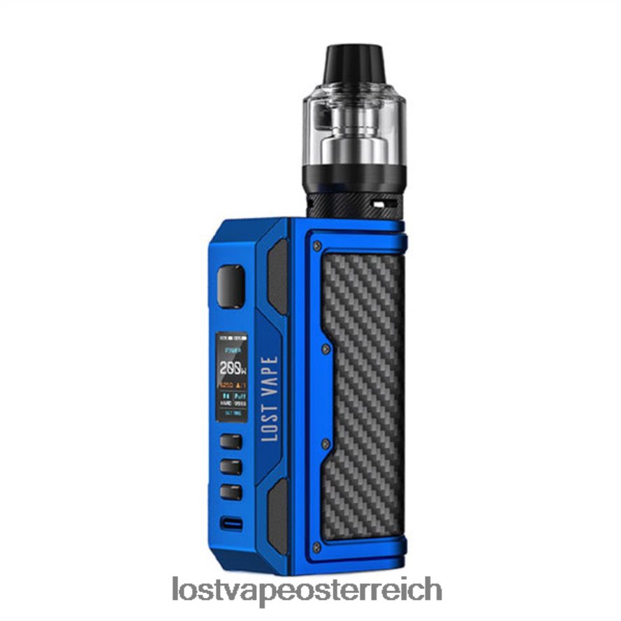 Lost Vape Disposable - 66TH26138 Lost Vape Thelema Quest 200W-Kit Mattblau/Kohlefaser