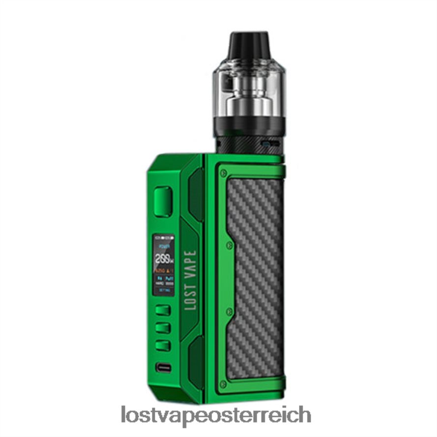 Lost Vape Flavors Österreich - 66TH26145 Lost Vape Thelema Quest 200W-Kit Grün/Kohlefaser