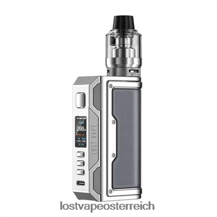 Lost Vape Kaufen Österreich - 66TH26144 Lost Vape Thelema Quest 200W-Kit Edelstahl/Leder