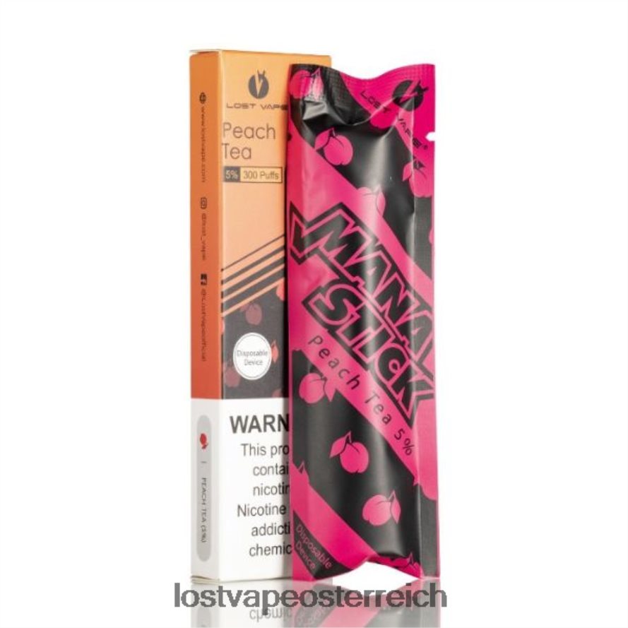 Lost Vape Flavors Österreich - 66TH26525 Lost Vape Mana Stick Einweg | 300 Züge | 1,2 ml Pfirsichtee 5%