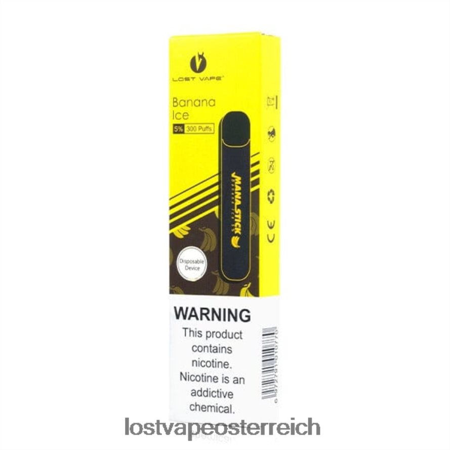 Lost Vape Kaufen Österreich - 66TH26404 Lost Vape Mana Stick Einweg | 300 Züge | 1,2 ml Bananeneis 5 %