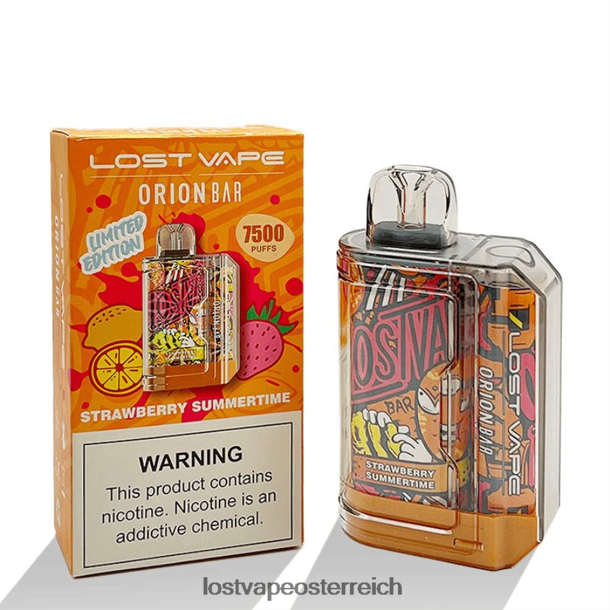 Lost Vape Disposable - 66TH2698 Lost Vape Orion Bar Einweg | 7500 Züge | 18ml | 50 mg Erdbeer-Sommerzeit