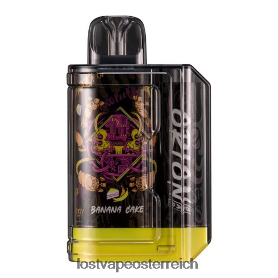 Lost Vape Wholesale - 66TH2656 Lost Vape Orion Bar Einweg | 7500 Züge | 18ml | 50 mg Bananenkuchen