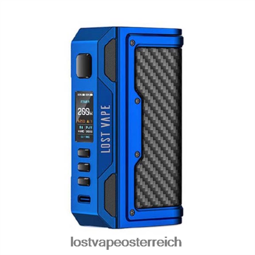 Lost Vape Review Österreich - 66TH26177 Lost Vape Thelema Quest 200w Mod Mattblau/Kohlefaser