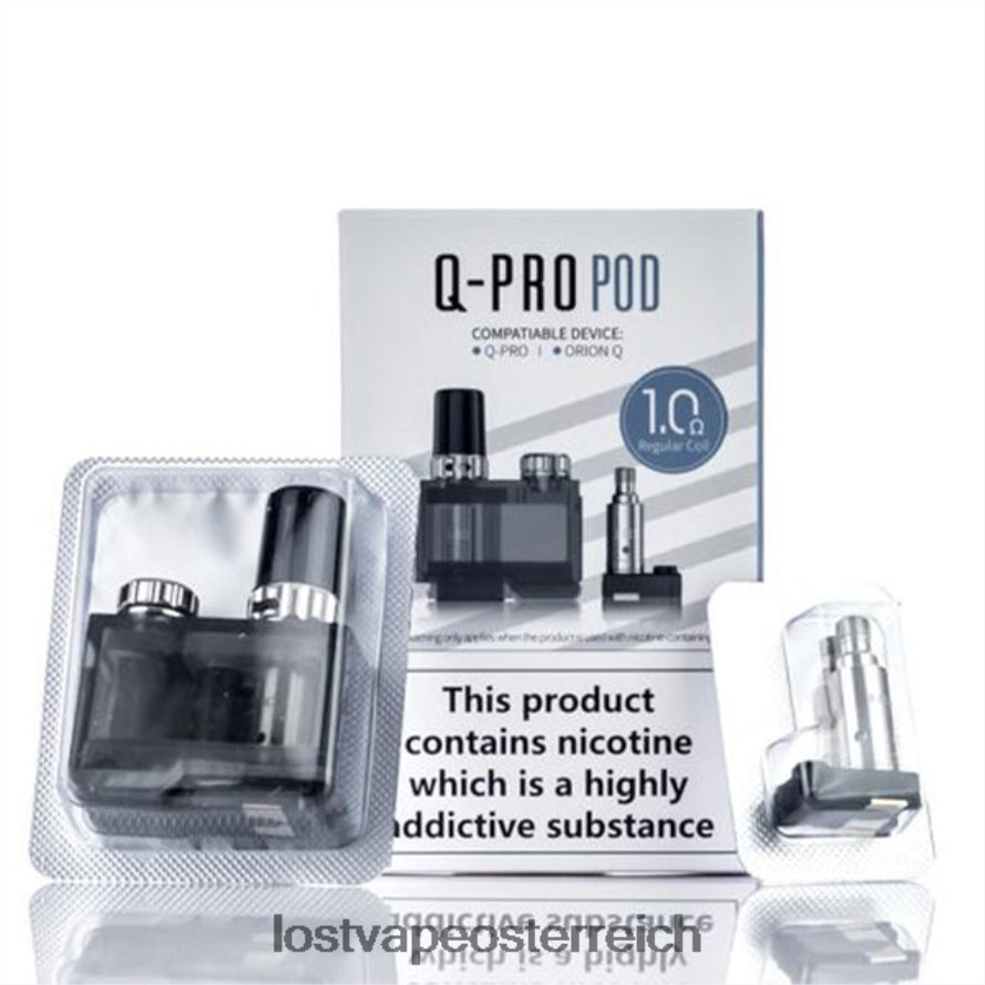 Lost Vape Flavors Österreich - 66TH26405 Lost Vape Orion q-pro Pod-Set | 1 Pod + 2 Spulen 1.Ohm Spulen