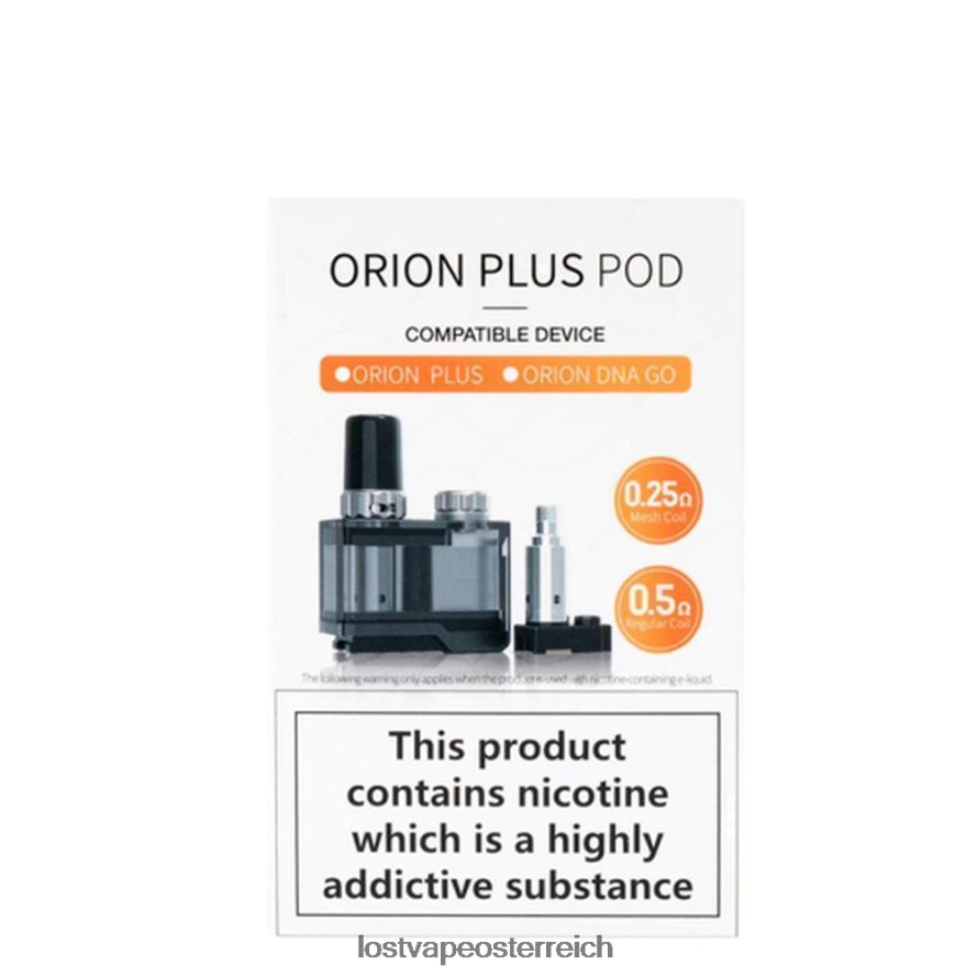Lost Vape Review Österreich - 66TH26407 Lost Vape Orion plus DNA-Pod-Cartridge-Pack | inklusive 2 Spulen regulär