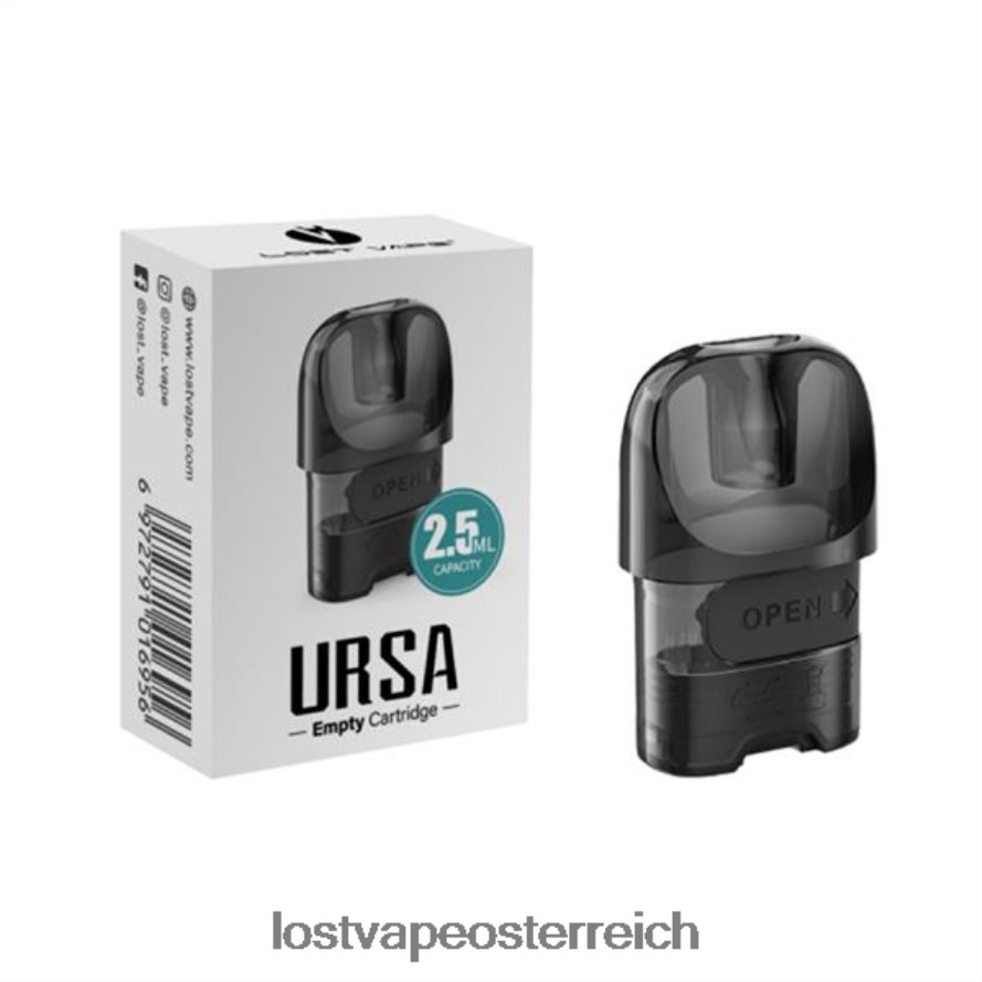 Lost Vape Flavors Österreich - 66TH26215 Lost Vape URSA Ersatzkapseln schwarz (2 ml leere Pod-Kartusche)