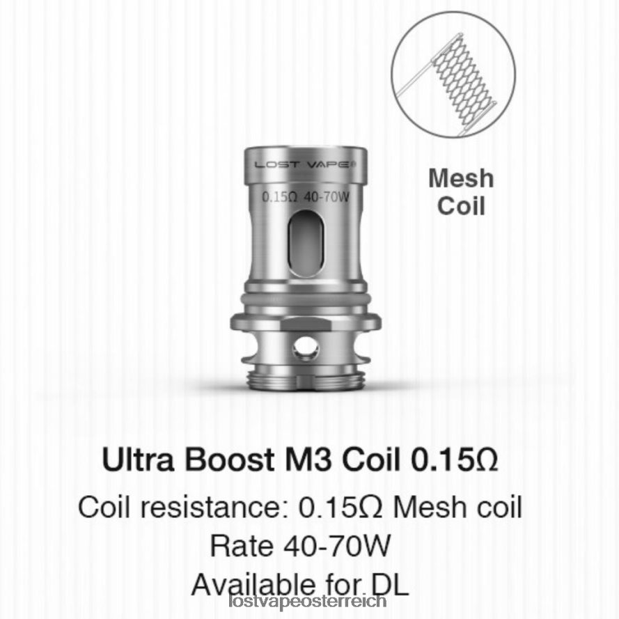Lost Vape Disposable - 66TH26348 Lost Vape Ultra Boost-Spulen (5er-Pack) m3 v2 0,15 Ohm
