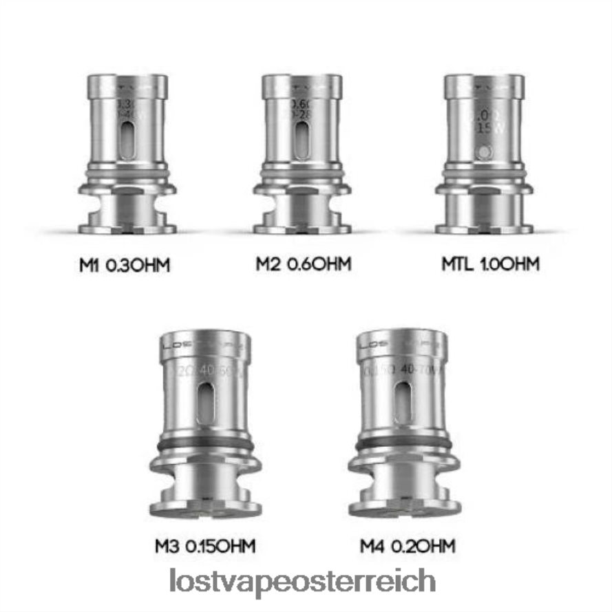 Lost Vape Flavors Österreich - 66TH26345 Lost Vape Ultra Boost-Spulen (5er-Pack) m4 0,2 Ohm