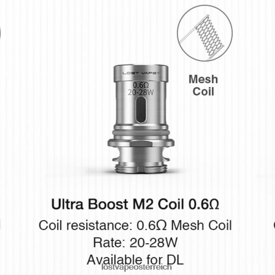 Lost Vape Review Österreich - 66TH26347 Lost Vape Ultra Boost-Spulen (5er-Pack) m2 v2 0,6 Ohm