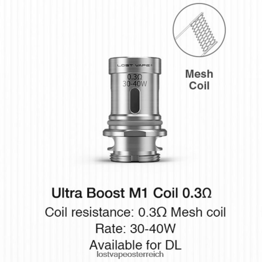 Lost Vape Wholesale - 66TH26346 Lost Vape Ultra Boost-Spulen (5er-Pack) m1 v2 0,3 Ohm