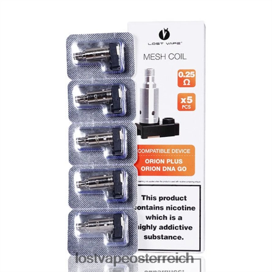 Lost Vape Wholesale - 66TH2636 Lost Vape Orion plus DNA-Ersatzspulen (5er-Pack) 0,25 Ohm