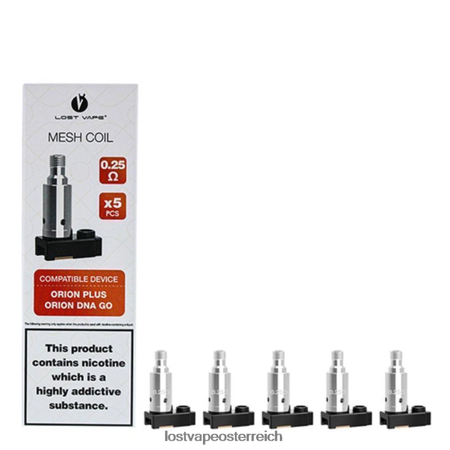 Lost Vape Wholesale - 66TH2636 Lost Vape Orion plus DNA-Ersatzspulen (5er-Pack) 0,25 Ohm